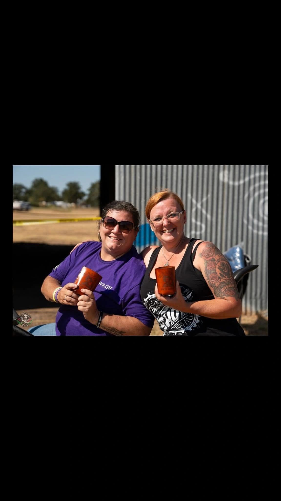 Riders and customs at an event