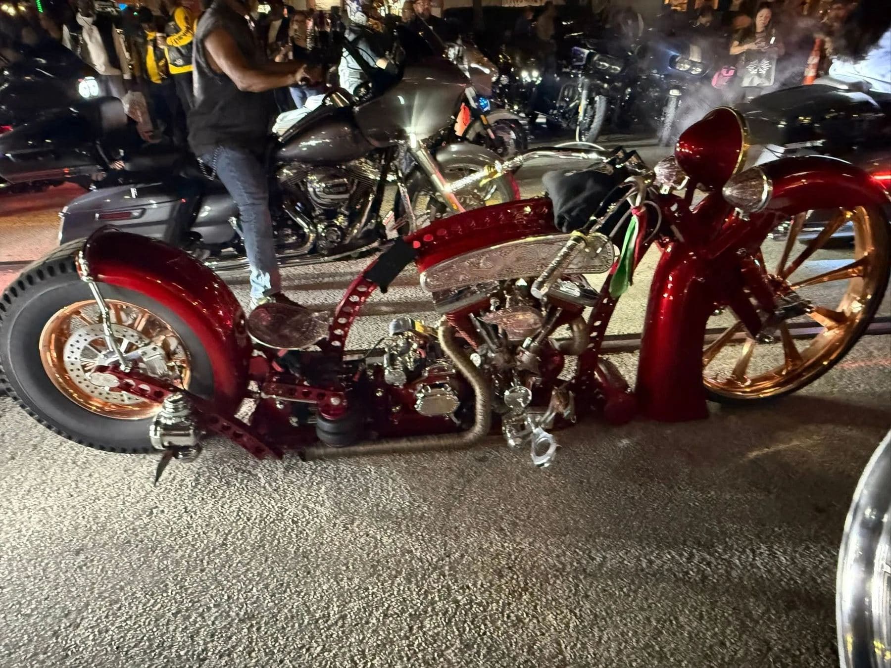 Riders gathered for an event