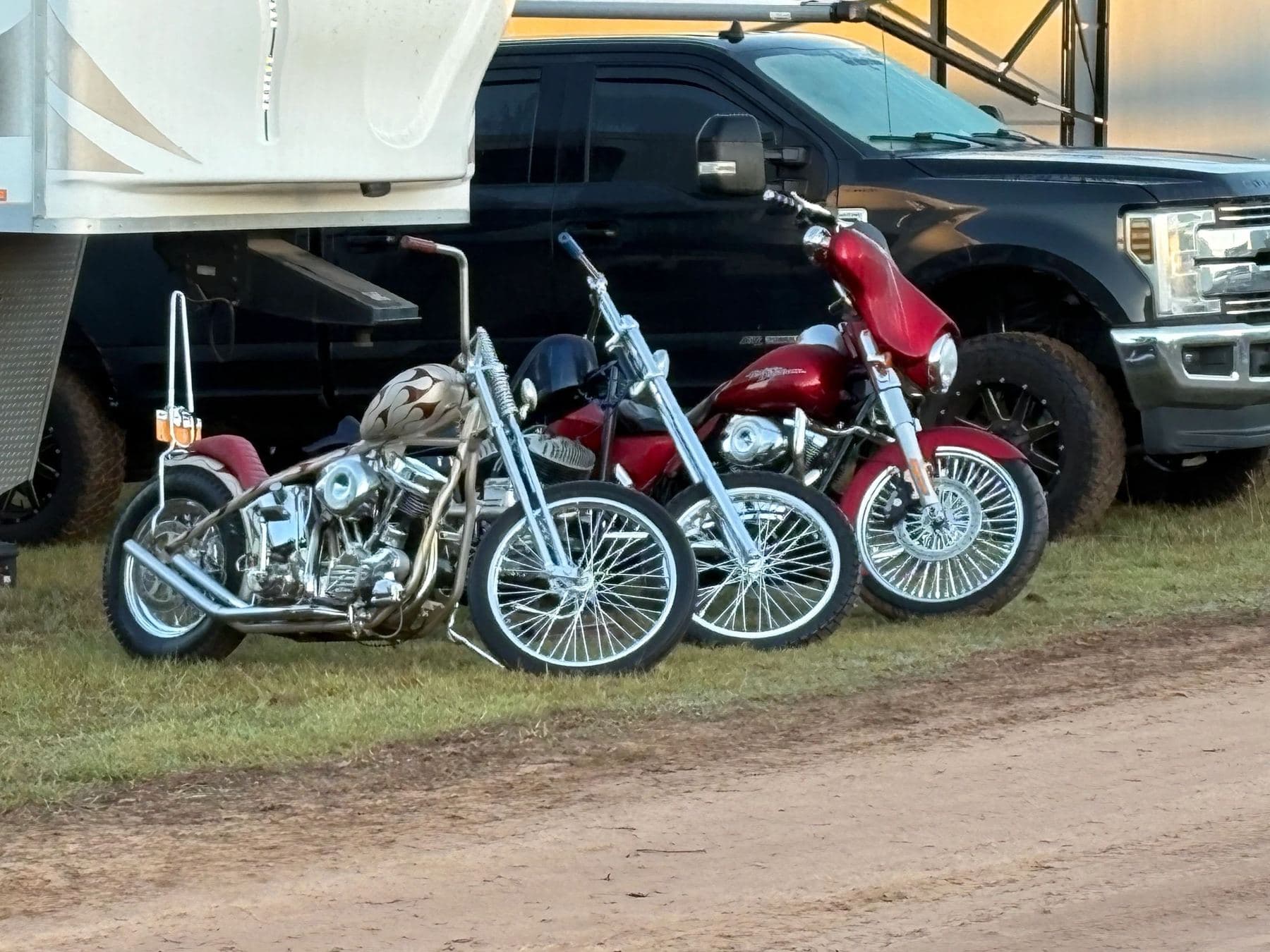 Event attendees and bikes